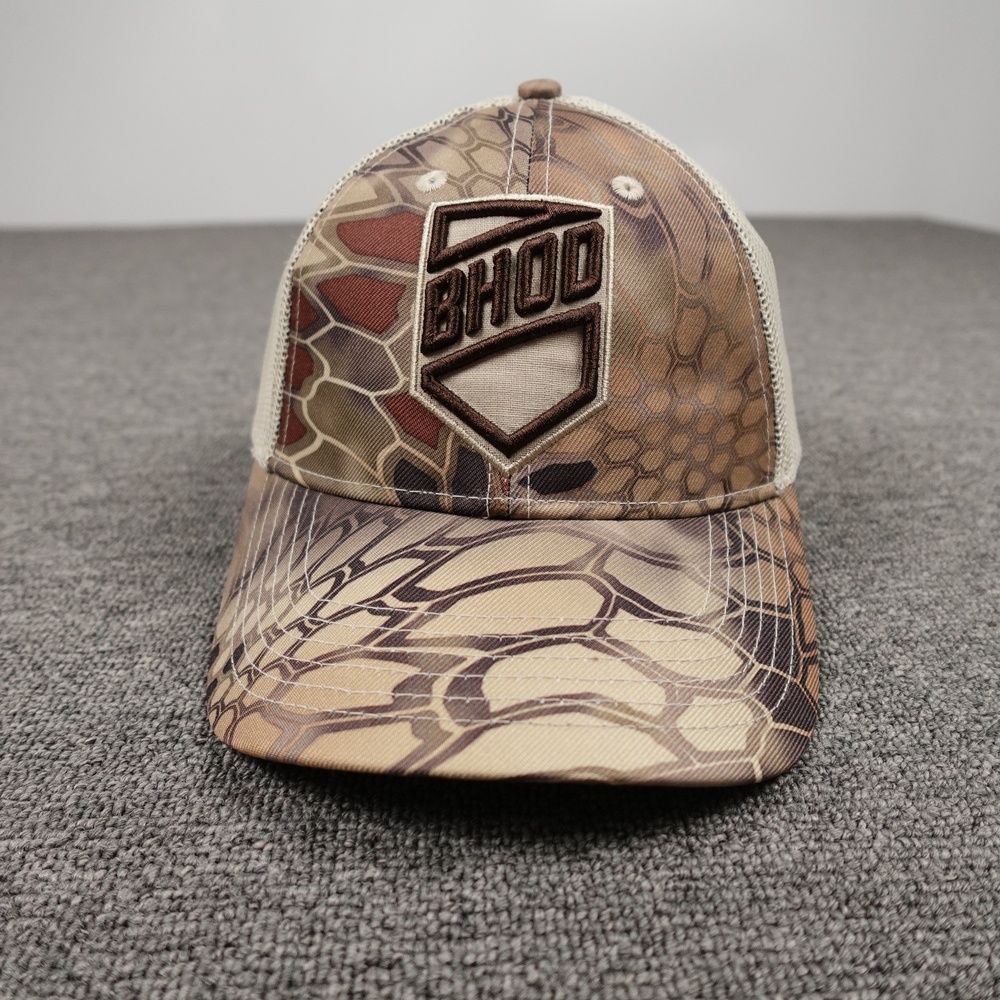 Bowhunt Or Die Hat Cap Snap Back Mens One Size Brown Camo Mesh Trucker Hunting